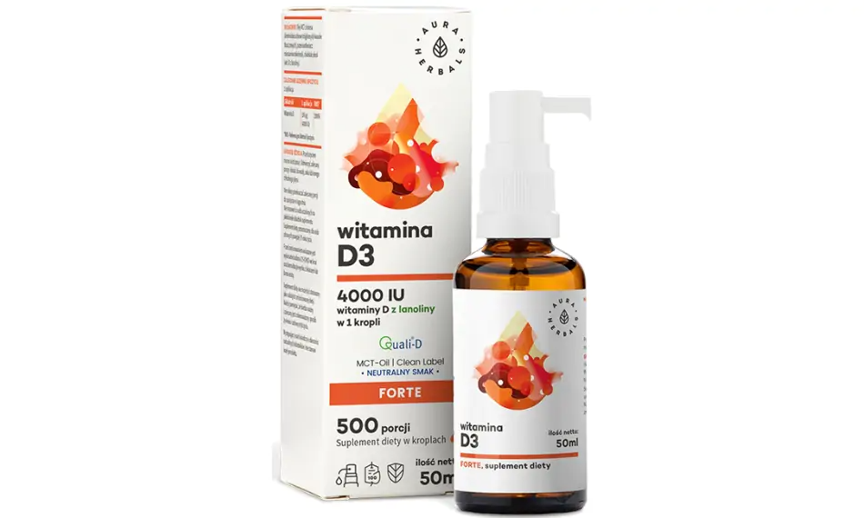 Aura Herbals Witamina D3 4000 IU MCT krople 50 ml