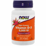 Witamina D3 High Potency 5000 IU 120 Kapsułek Now