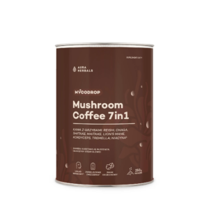Mycodrop, kawa z grzybami, mushroom coffee 7 in 1, proszek 250 g Aura Herbals