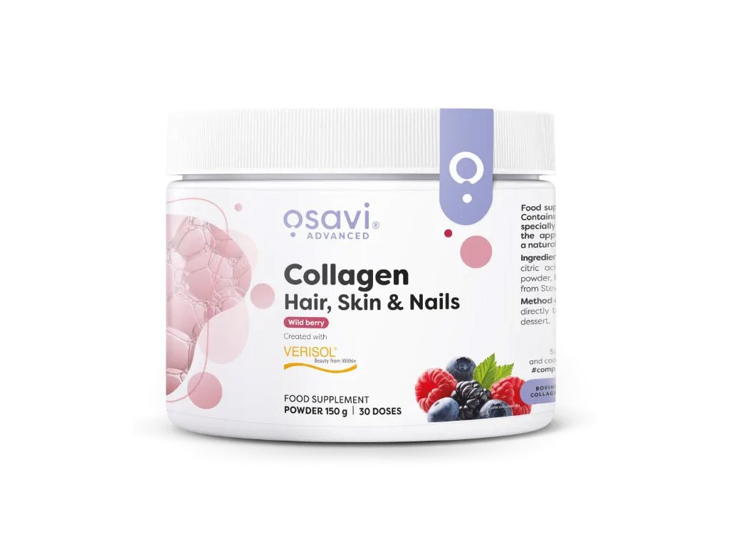 Osavi Collagen Peptides Hair, Skin & Nails VERISOL® Owoce Leśne 150 g