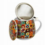 Kubek baryłka z zaparzaczem SQUARES WITH CIRCLES inspired by W. Kandinsky 400 ml DUO