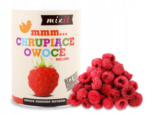 MALINA CHRUPIĄCE OWOCE MIXIT liofilizowane maliny całe owoce 70 g Mixit