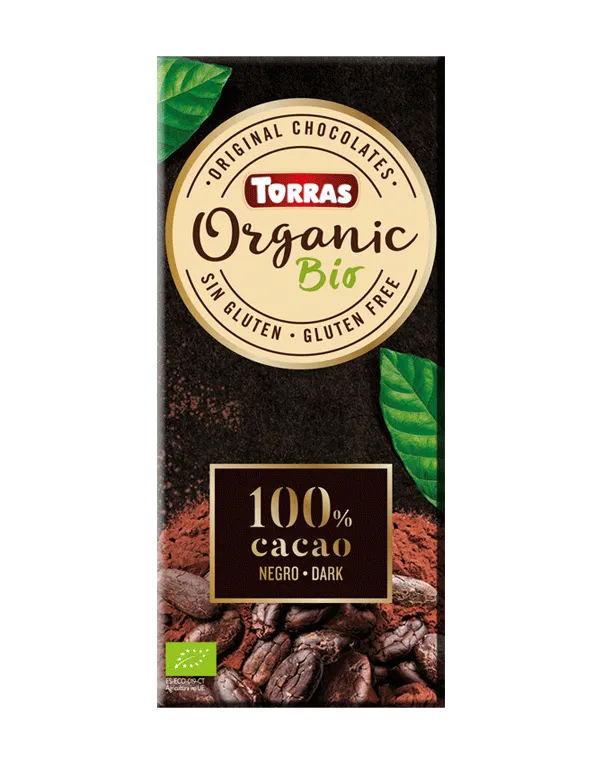 Czekolada Gorzka 100% Kakao Bez Dodatku Cukru BIO 100 g – Torras