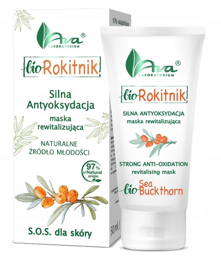 Maseczka kremowa do twarzy Rokitnik BIO 50 ml Ava