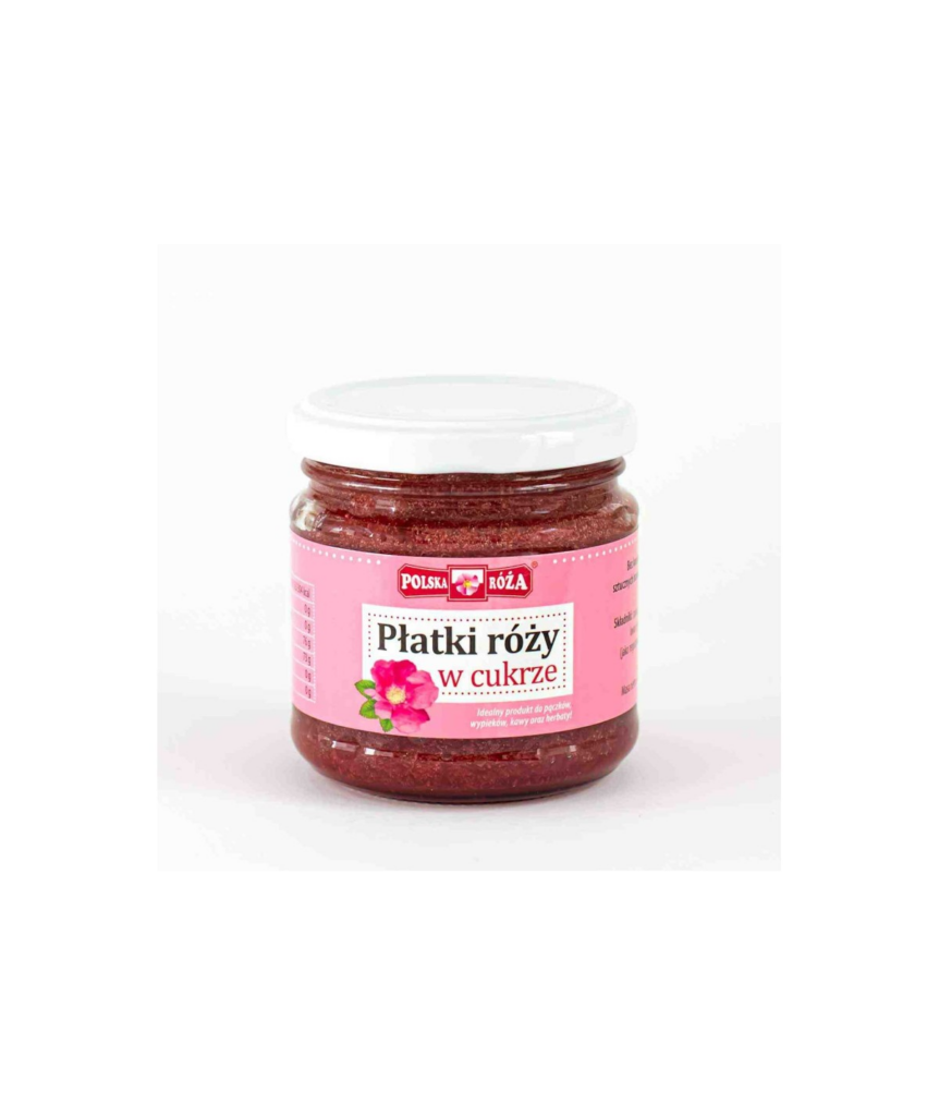Płatki róży w cukrze 220 g Polska Róża