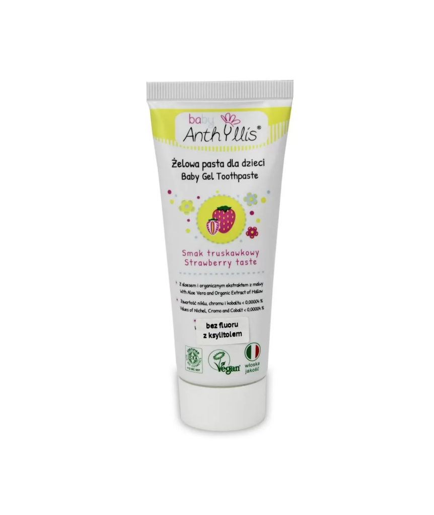 Pasta do zębów dla dzieci Aloes, Malwa i Truskawka Baby 75 ml Anthyllis