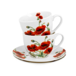 2 filiżanki ze spodkami 280 ml CLASSIC POPPIES DUO - zdjęcie 2