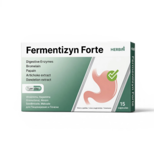 Fermentizyn Forte Enzymy roślinne Karczoch Trawienie Wątroba Herbin 15 kaps. Herbin