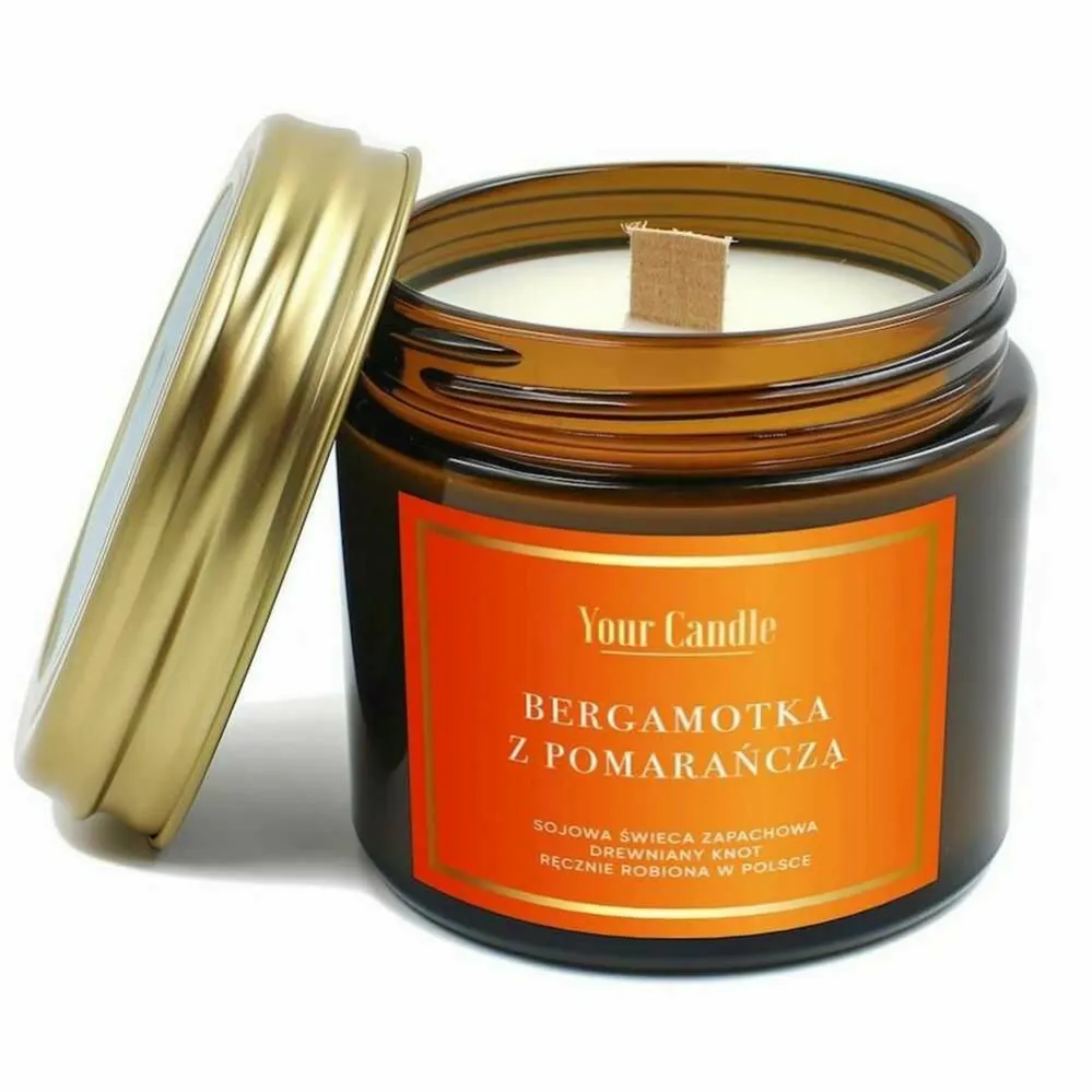 Świeca Sojowa Zapachowa Bergamotka z Pomarańczą 120 ml – Your Candle