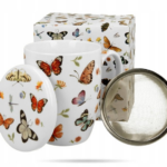 PORCELANOWY KUBEK z ZAPARZACZEM 360 ml Kubek do Kawy Herbaty Prezent Motylki DUO