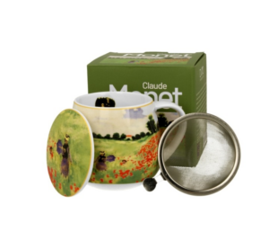 Kubek zaparzacz baryłka Monet Poppy Field na prezent maki 400 ml DUO