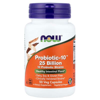 Probiotic-10™ 25 Billion, 50kaps. vege NOW