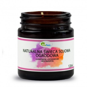 Naturalna świeca sojowa ogrodowa 120 ml VitaFarm