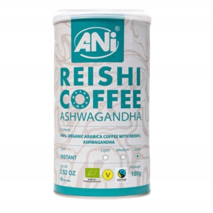 KAWA ROZPUSZCZALNA ARABICA Z REISHI I ASHWAGANDHA BIO 100 g – ANI