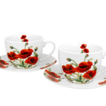 2 filiżanki ze spodkami 280 ml CLASSIC POPPIES DUO - zdjęcie 4