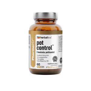 Pot Control - Kontrola Potliwości | Szałwia Lekarska Ashwagandha Pokrzywa Witamina B6 (60 kaps) Herballine Pharmovit